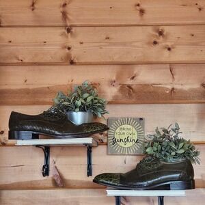 David Eden Camden Genuine Crocodile & Lizard Oxford Dress Shoes Square Toe Sz 13